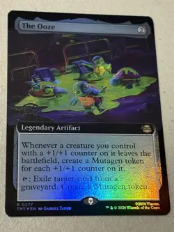 mtg borderless foil The Ooze, rare artifact, TMNT, unplayed - Image 1
