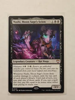 Nashi, Moon Sage's Scion - Commander: Outlaws of Thunder - LP - Mythic Creature - Image 1