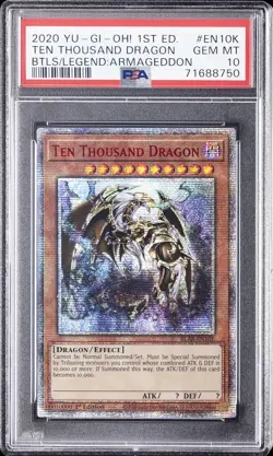 2020 YU-GI-OH! BATTLES OF LEGEND: ARMAGEDDON 1ST ED TEN THOUSAND DRAGON PSA 10 - Image 1
