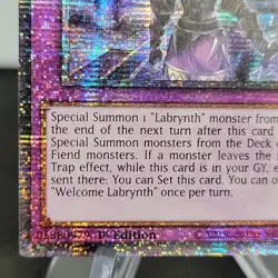 Welcome Labrynth BLMR-EN102 Yugioh Quarter Century Secret Rare 1st Edition - Image 4