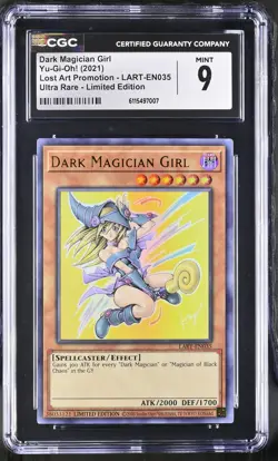 Dark Magician Girl LART-EN035 Ultra Rare Yu-gi-oh! CGC 9 Mint *007 - Image 1