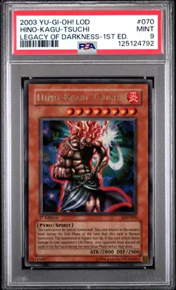 Hino-kagu-tsuchi LOD-070 1st Edition Ultra Rare Yugioh PSA 9 *792 - Image 1