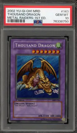 Yu-Gi-Oh! Thousand Dragon Metal Raiders 1st Edition Secret Rare MRD-143 PSA 10 - Image 1