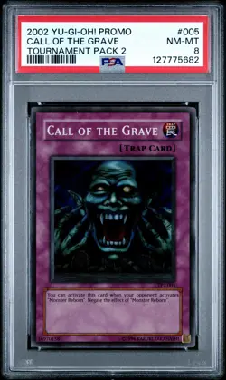 Call Of The Grave TP2-005 Promo Super Rare Yugioh PSA 8 *682 - Image 1