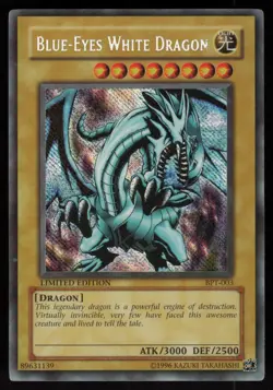 Blue-Eyes White Dragon BPT-003 Secret Rare Reverse Foil Error Yu-Gi-Oh #2 - Image 1