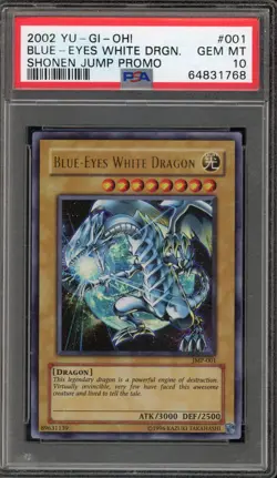 Yu-Gi-Oh! Blue-Eyes White Dragon Shonen Jump Promo JMP-001 PSA 10 Gem Mint - Image 1