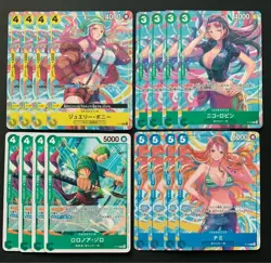 ONE PIECE Card Game Heroines Promo Nami Robin Bonney Zoro 4set Cards JP NM - Image 1