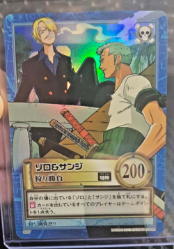 BANDAI One Piece Hyper Battle S97 ZORO SANJI HOLO FOIL SCARCE EARLY CARD VINATGE - Image 1