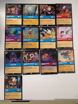 Lorcana Duck Tales Lot 13 Cards (1 Scrooge Mcduck Foil 154/204) - Image 1