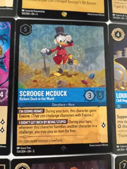 Lorcana Duck Tales Lot 13 Cards (1 Scrooge Mcduck Foil 154/204) - Image 3