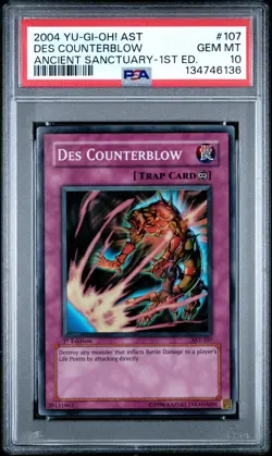 Des Counterblow AST-107 1st Edition Super Rare Yugioh PSA 10 *136 - Image 1