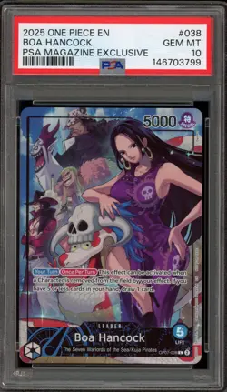 One Piece CCG Boa Hancock PSA Magazine Exclusive Promo OP07-038 PSA 10 Gem Mint - Image 1