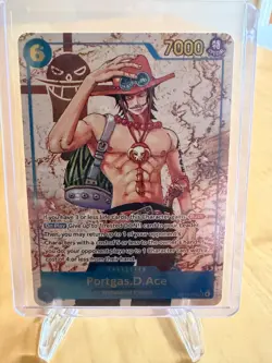 One Piece Portgas D Ace OP13-119 Alternate Alt Art SEC NM Carrying On His Will - Image 1