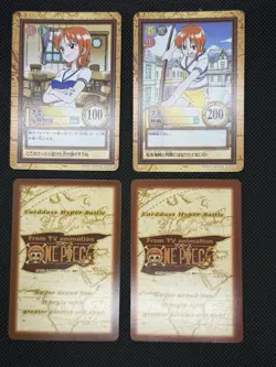 1999 One Piece Carddass Hyper Battle First Stage Rookie Luffy Nami Set Nm - Image 3