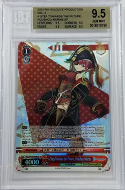 Weiss Schwarz Hololive Vol.2 Marine Houshou HOL/W104-E090SP Foil Signed BGS 9.5 - Image 1