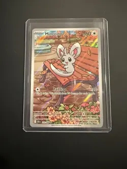Pokemon TCG Minccino 152/086 Illustration Rare Sv: Black Bolt Trading Card - Image 3