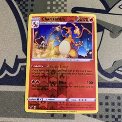 Charizard Reverse Holo Rare 025/185 2020 SWSH Vivid Voltage Pokemon Card NM - Image 1