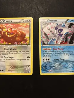 Pokemon TCG: BW/XY Radiant Collection 2 Card Lot- Ursaring and Froslass - Image 1