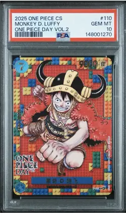 PSA 10 Monkey D. Luffy #110 – One Piece Day Vol.2 Promo – 2025 OP Chinese Card - Image 1