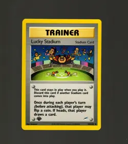Lucky Stadium 100/105 Pokemon TCG 1st Edition Neo Destiny NM Vintage 2002 Card - Image 1