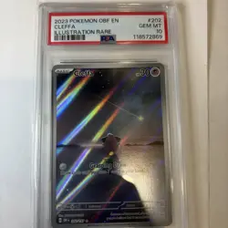Pokemon TCG Cleffa Holo Illustration Rare Card 202/197 Obsidian Flames PSA 10 - Image 1