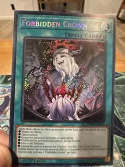 Forbidden Crown Spell Card Burst Protocol 1st Edition secret rare Yu-Gi-Oh! - Image 2