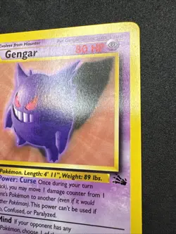 Pokemon TCG Gengar Fossil Card 20/62 First Edition Non Holo INCREDIBLE CARD 👻 - Image 3
