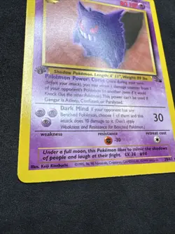 Pokemon TCG Gengar Fossil Card 20/62 First Edition Non Holo INCREDIBLE CARD 👻 - Image 5