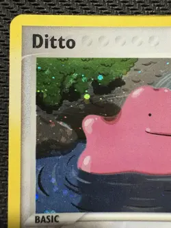 Pokemon TCG Ditto EX FireRed & LeafGreen 4/112 Holo Card 2004 HP Damaged - Image 2
