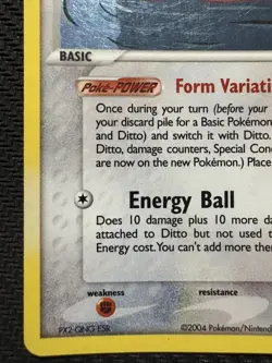 Pokemon TCG Ditto EX FireRed & LeafGreen 4/112 Holo Card 2004 HP Damaged - Image 5