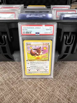 1999 Pokemon TCG First Edition Eevee Jungle Set Card 51/64 PSA 10 - Image 1
