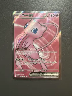 Pokemon Mew EX TCG Full Art Ultra Rare Holo Card 193/165 Scarlet & Violet 151 - Image 1