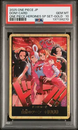 2025 ONE PIECE JPN ONE PIECE HEROINES SPECIAL SET GOLD DON!! CARD PSA 10 - Image 1