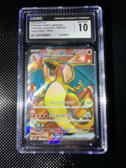 2023 Pokemon Japanese Charizard ex 185/165 SV2a Pokemon Card 151 SR CGC Mint 10 - Image 1