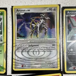Nintendo Pokemon TCG Holo Arceus Arceus Set AR1-AR8 2009 Lot (8 Cards) - Image 3