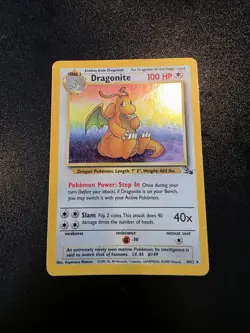 Dragonite 4/62 Pokemon TCG Fossil Set Card Holo Rare - MP - Image 1