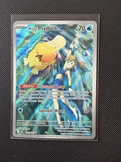 Pokemon TCG Destined Rivals Misty's Psyduck Illustration Rare Card 193/182 - Image 3