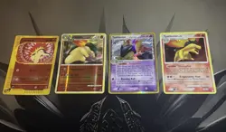 Damaged Pokemon card lot- 4 cards, read description. - Image 1