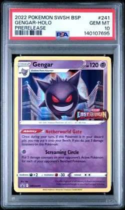 Gengar - (Prerelease) SWSH241 SWSH: Sword & Shield Promo Cards Holo PSA10 - Image 1