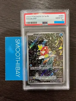 Triplet Beat Indonesia Pokemon Card Magikarp SV1a 080/073 AR Gem Mint PSA 10 - Image 1