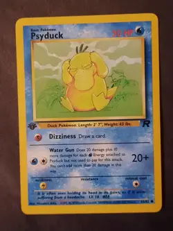 Pokemon Card TCG Psyduck 65/82 1st edition team rocket card - Image 1
