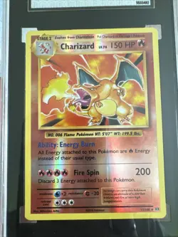Pokemon TCG Charizard Reverse Holo Rare Card 11/108 XY Evolutions SGC 10 Gem MT - Image 2