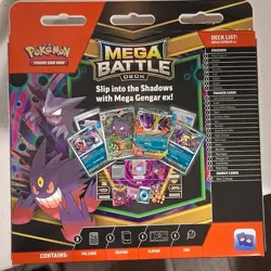 Pokemon Mega Battle Deck Mega Gengar ex 60 Cards Foil Deck Box Playmat Coin - Image 2