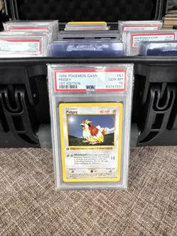 PSA 10 Pidgey 1st Edition Base Set Shadowless 57/102 Pokemon Card - Image 1