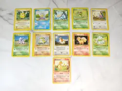 33 Card Pokemon WOTC Bulk Lot Base Set Era 3x Duplicates Vintage 10/15 - Image 1