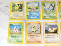33 Card Pokemon WOTC Bulk Lot Base Set Era 3x Duplicates Vintage 10/15 - Image 2