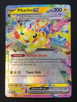 Pikachu ex 057/191 Pokemon Full Art NM - Near Mint - Rare Card - Image 1