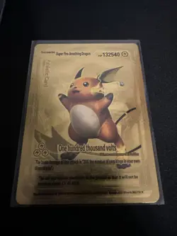 Super Fire-breathing Dragon 083/110 HP132540 Gold Foil Fan Art Display Card - Image 1