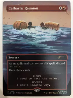 JAWS Cathartic Reunion ✨ Borderless Rainbow FOIL ✨ MTG NM Secret Lair (7045) - Image 1