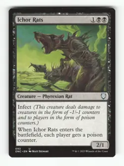 Ichor Rats U Commander: Phyrexia: All Will Be One 93 LP Normal MTG - Image 1